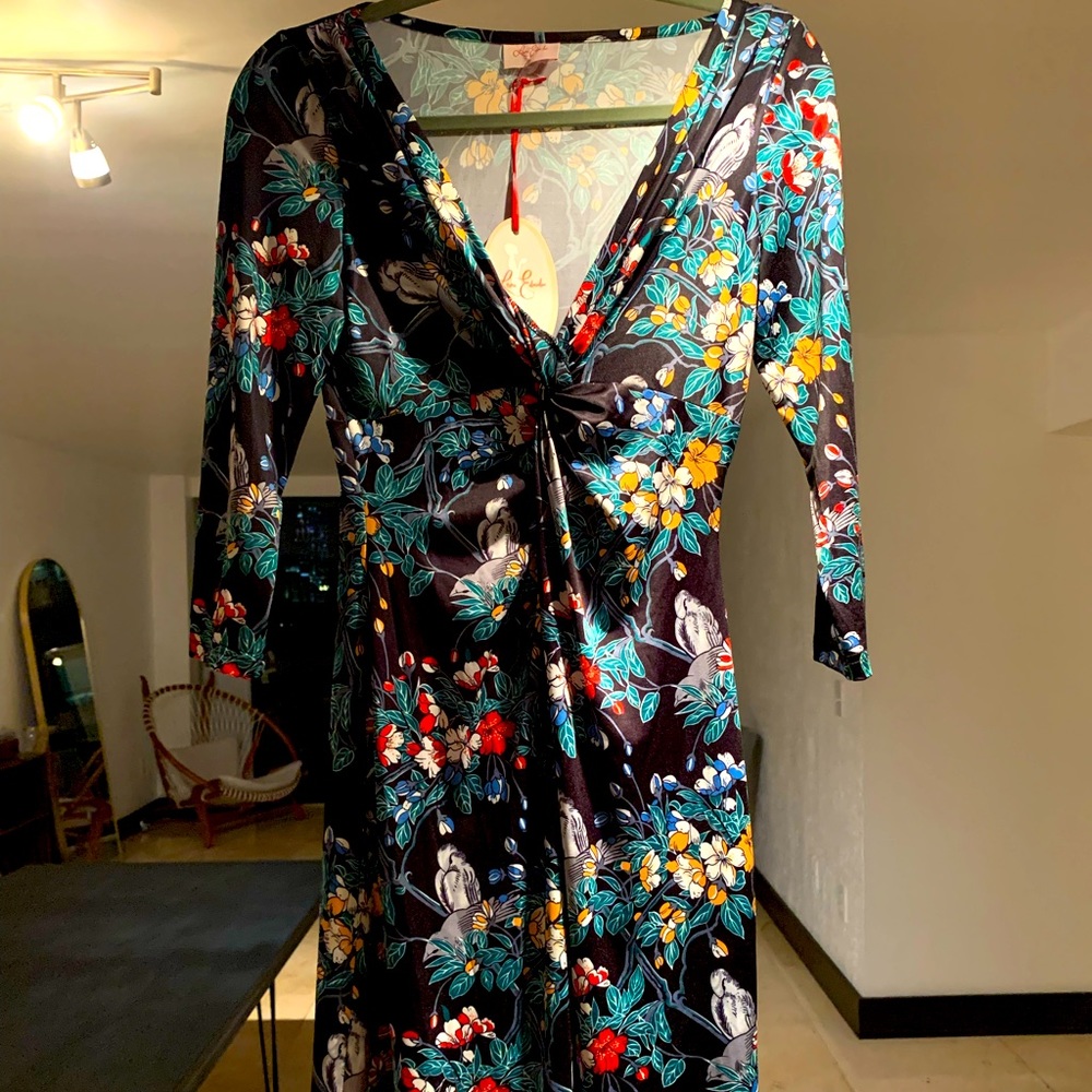 NOT FOR SALE New with tags. Beautiful midi dress. Beautiful stretchy fabric.